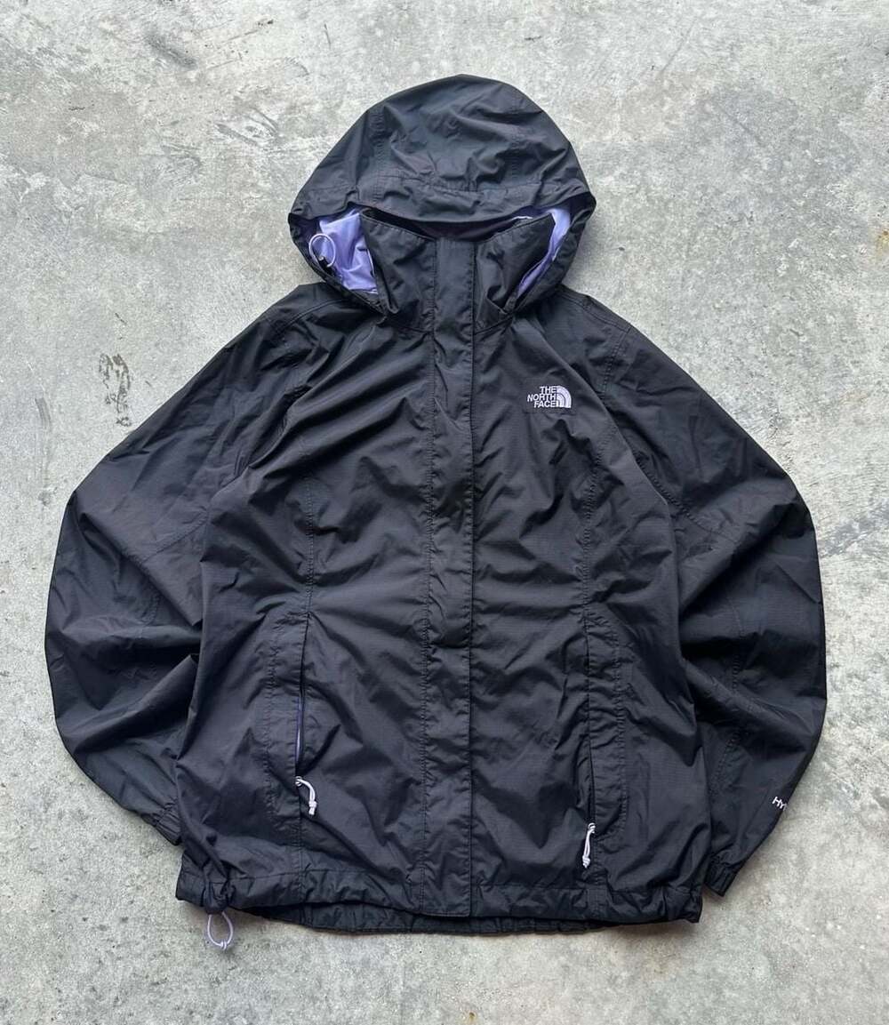 The North Face HyVent Women's Black Hooded Rain Jacket Size M
